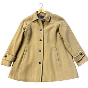 Lands End Womens Wool Blend Swing Pea Coat Size 16W